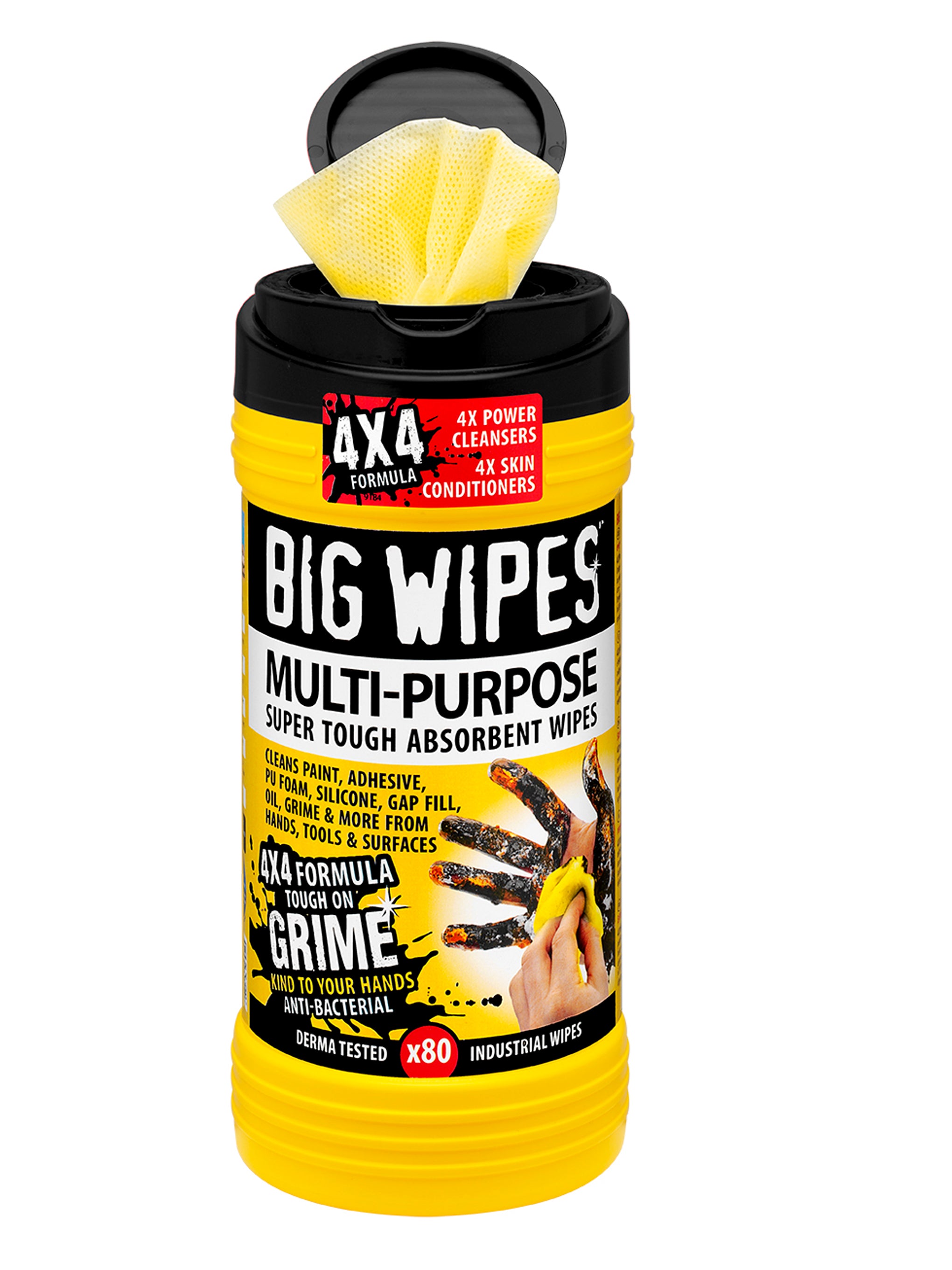 BIG WIPES MULTI‐PURPOSE 80s (4X4) TUBS