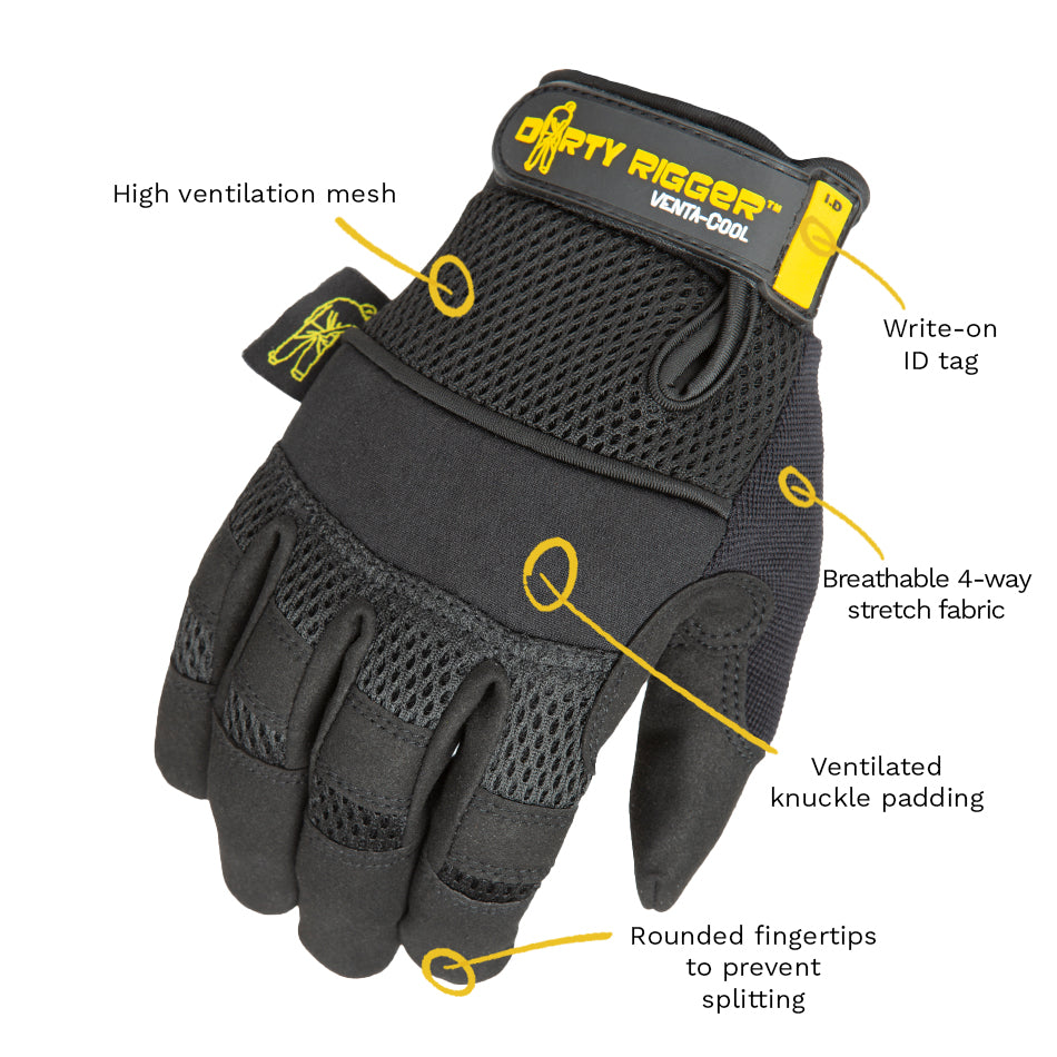 DIRTY RIGGER VENTA-COOL ™ Warm Weather Glove – Full Fingered