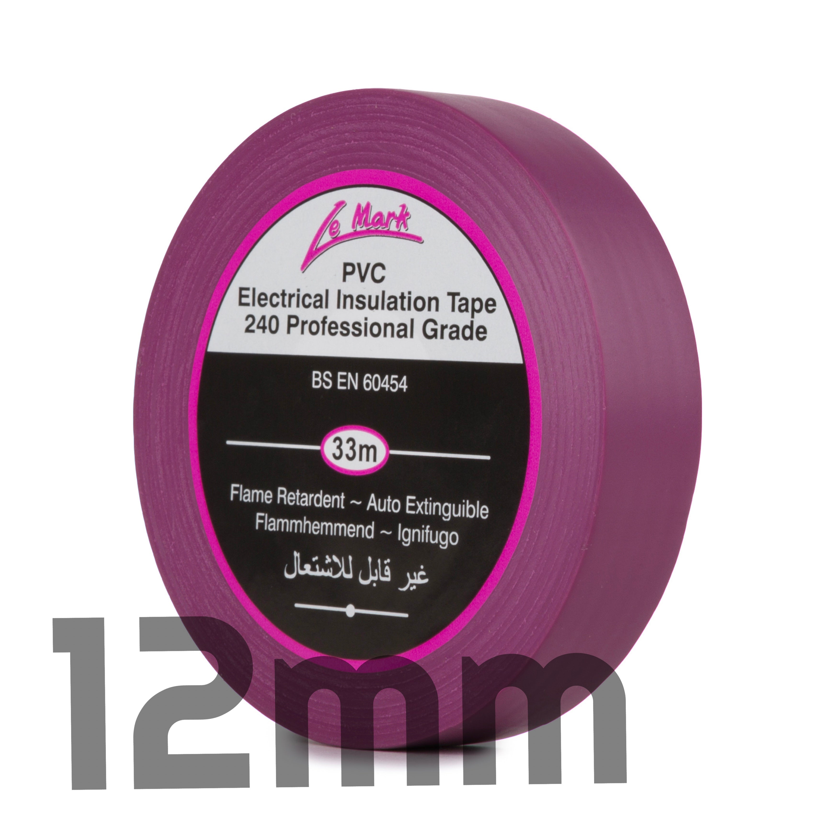 LE MARK PVC ELECTRICAL INSULATION TAPE - VIOLET - 12MM X 33M