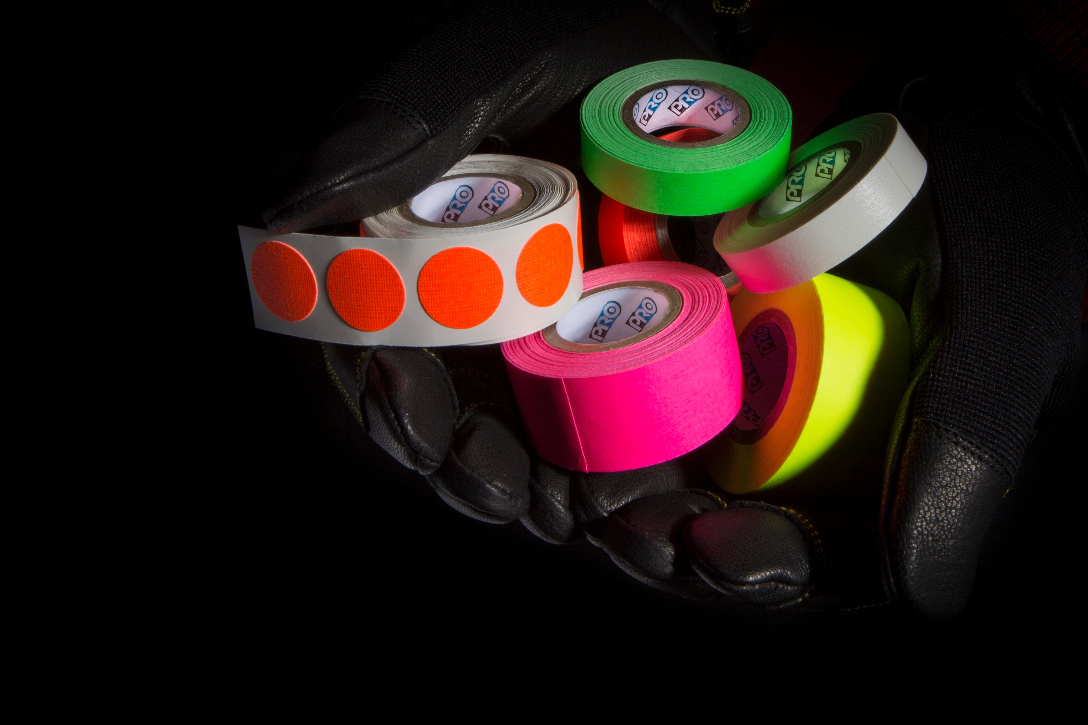 PROGAFF POCKET 24MM X 5.4M - MINI GAFFER ROLLS - NEON YELLOW