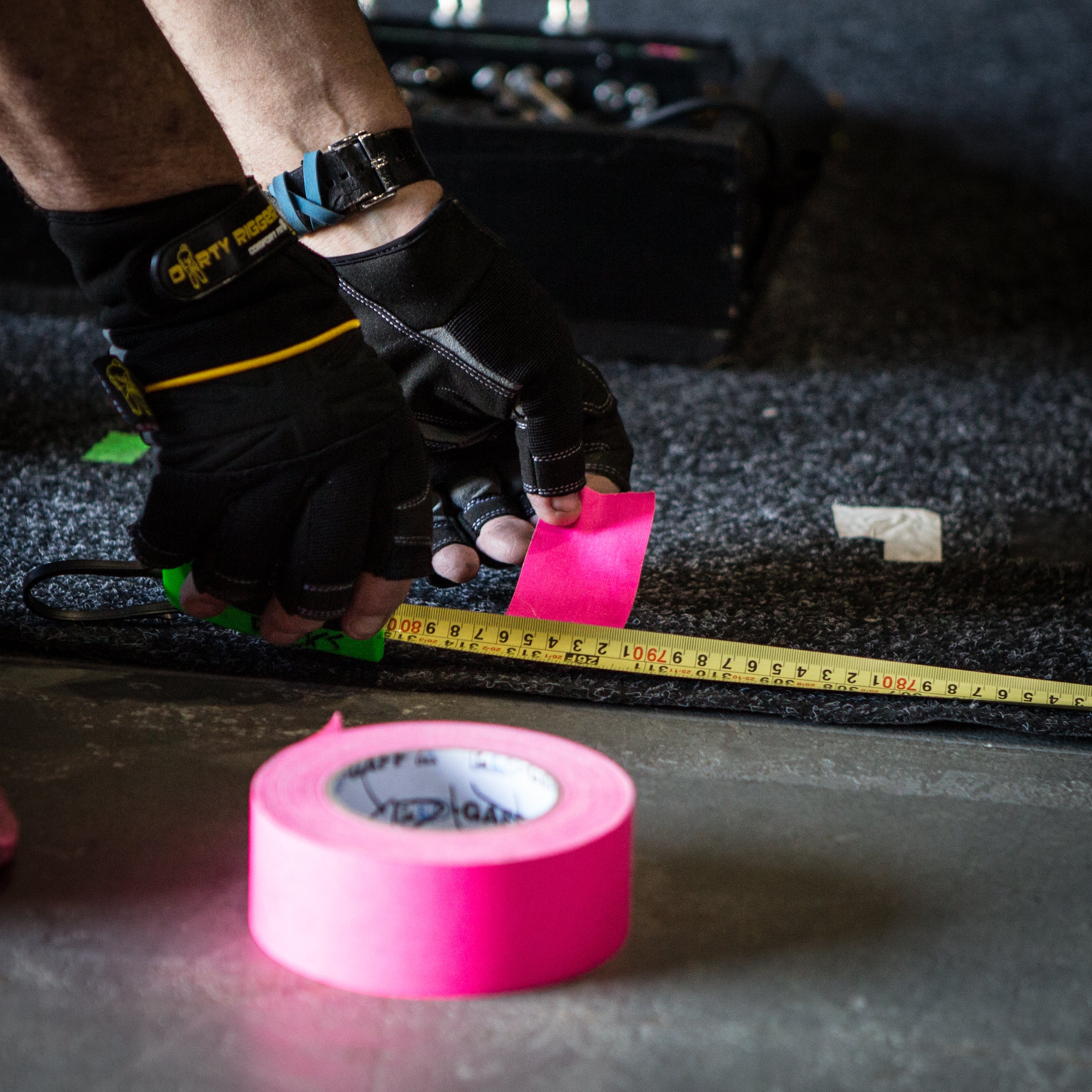 PROGAFF POCKET 24MM X 5.4M - MINI GAFFER ROLLS - NEON YELLOW