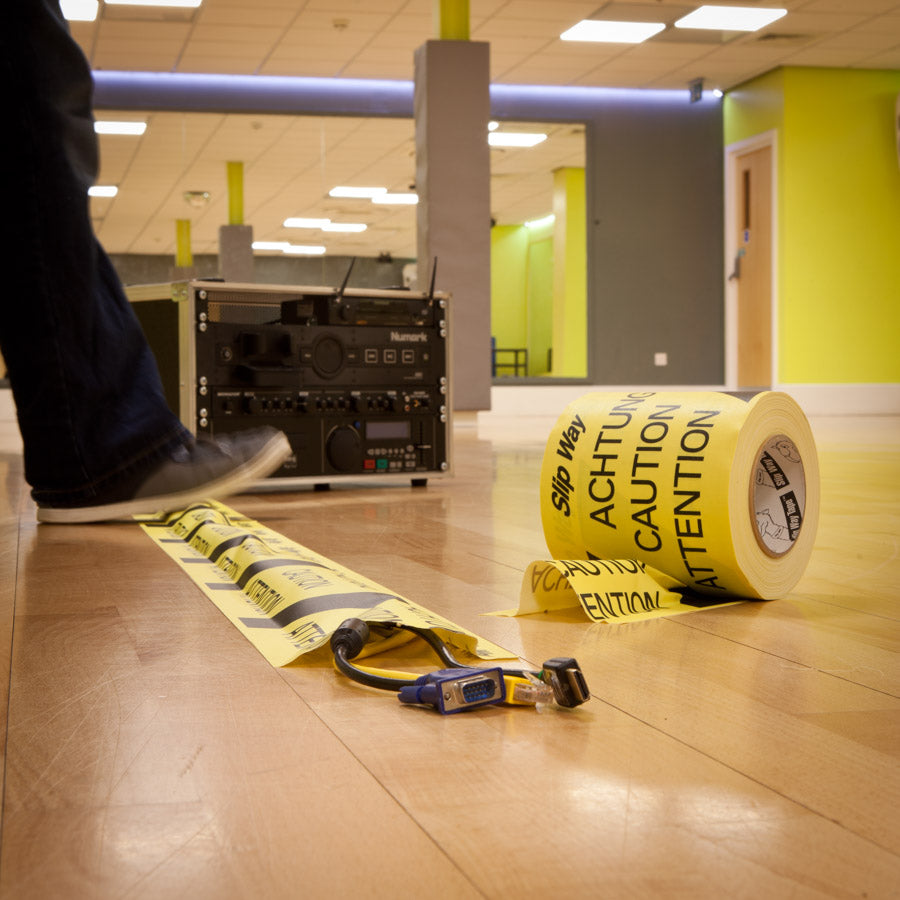 LE MARK SLIPWAY™ CABLE COVER - HAZARD BLACK & YELLOW - 145MM X 30M