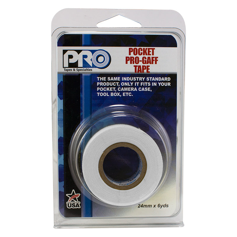 PROGAFF POCKET 24MM X 5.4M - MINI GAFFER ROLLS - WHITE