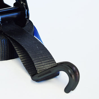 ARNO 35MM RATCHET STRAP IN ALL BLACK - HOOK - 10M