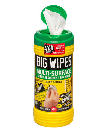 BIG WIPES MULTI-SURFACE 4X4 BIG WIPES (TUB-80s)