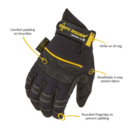 DIRTY RIGGER® PROTECTOR™ 3.0 HEAVY DUTY RIGGER GLOVES (FULL FINGER)