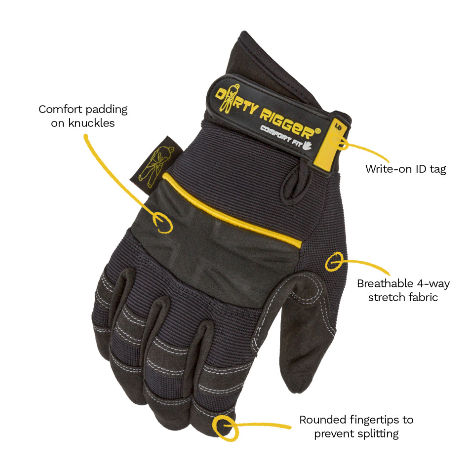 DIRTY RIGGER® PROTECTOR™ 3.0 HEAVY DUTY RIGGER GLOVES (FULL FINGER)