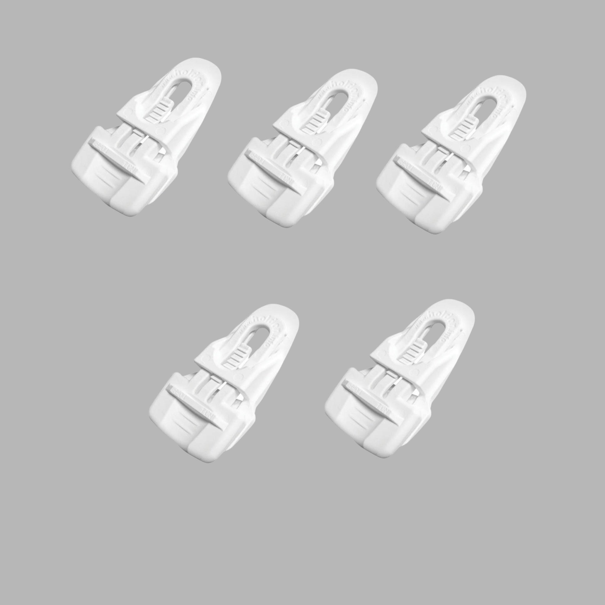 HOLDON® MIDI TARP CLIP – WHITE HEAVY DUTY INSTANT REUSABLE CLIP-ON EYELET (Pack of 8)