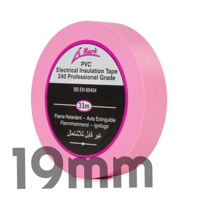 LE MARK PVC ELECTRICAL INSULATION TAPE - PINK - 19MM X 33M