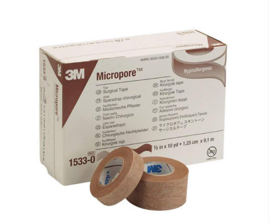 3M™ Micropore™ Surgical Tape Brown - 1.25cm x 9.1m