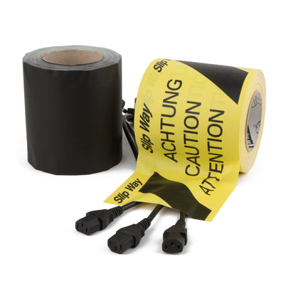 LE MARK SLIPWAY™ CABLE COVER - HAZARD BLACK & YELLOW - 145MM X 30M