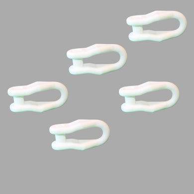 SNAP-ON NYLON PLASTIC SHACKLES - WHITE (Pack of 5)
