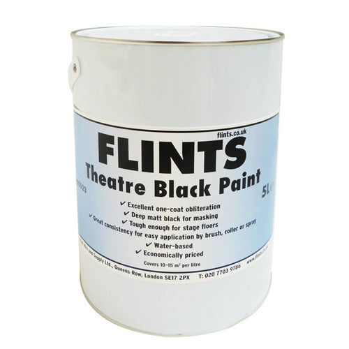 FLINTS THEATRE MATT BLACK EMULSION - 5L
