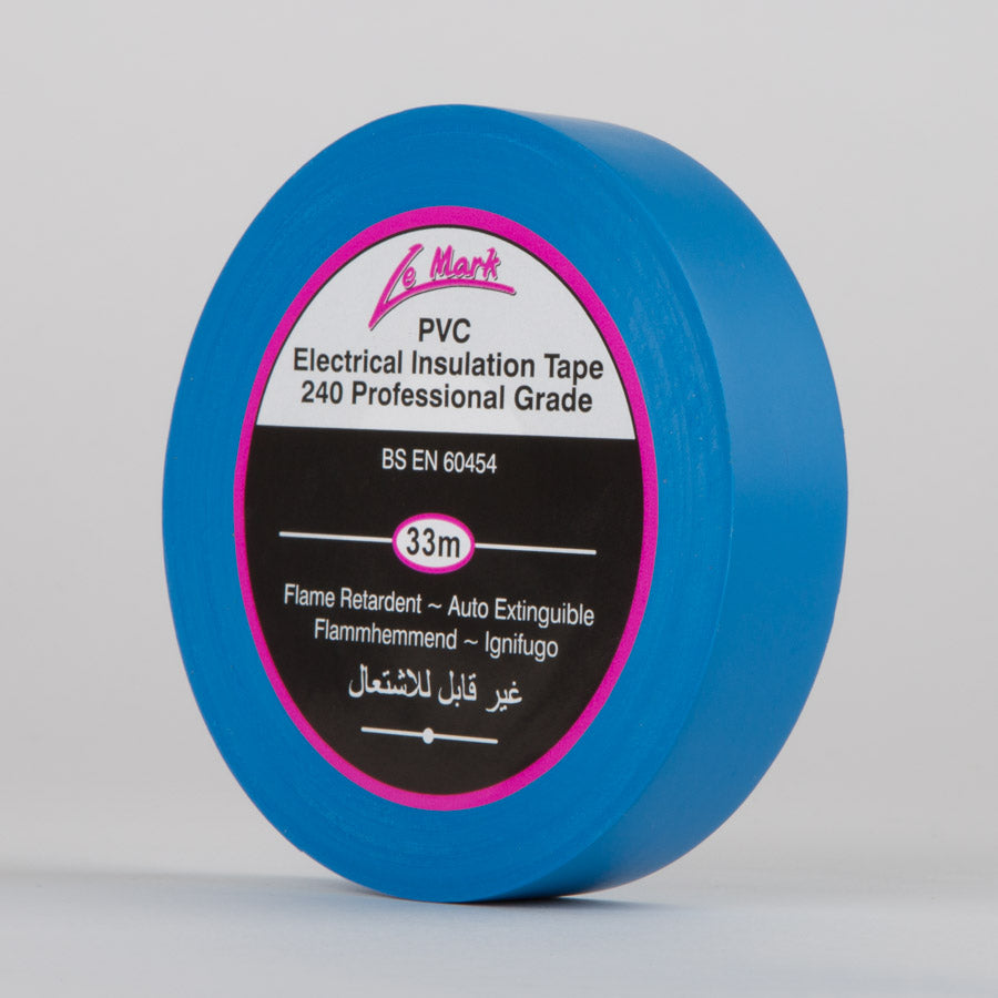 LE MARK PVC ELECTRICAL INSULATION TAPE - BLUE - 12MM X 33M
