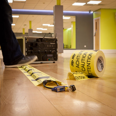 LE MARK SLIPWAY™ CABLE COVER - HAZARD BLACK & YELLOW - 145MM X 30M