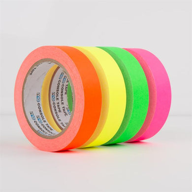 PRO GAFF FLUORESCENT CONSOLE TAPE - PRO CONSOLE NEON MIX PACK - 24MM X 25M