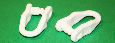 SNAP-ON NYLON PLASTIC SHACKLES - WHITE - 1PC